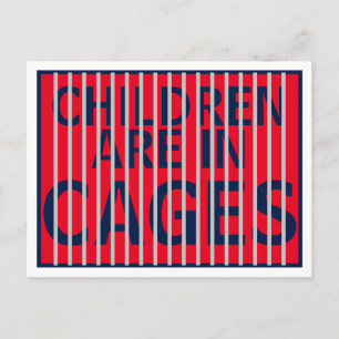 Trump GOP ICE DHS HHS Immigrant Children in Cases Postkarte