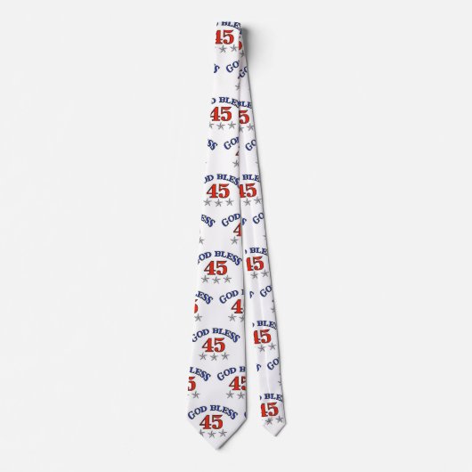 Trump Gott segne 45 Krawatte (Vorderseite)