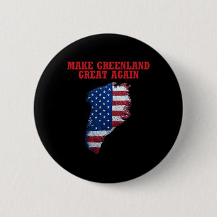 Trump Grönland - Flagge der USA macht Grönland zu Button