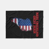 Trump Grönland - Flagge der USA macht Grönland zu Fleecedecke (Vorderseite (Horizontal))