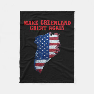 Trump Grönland - Flagge der USA macht Grönland zu  Fleecedecke