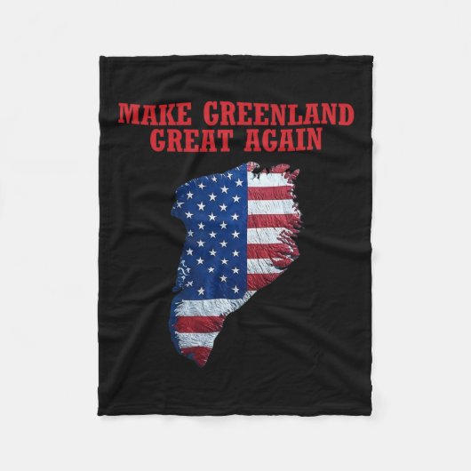 Trump Grönland - Flagge der USA macht Grönland zu Fleecedecke (Vorderseite)