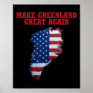 Trump Grönland - Flagge der USA macht Grönland zu  Poster