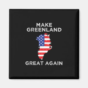 Trump Grönland Mach Grönland wieder groß Karte  Magnet