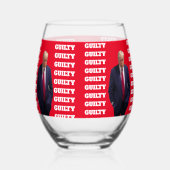 Trump Guilty Verdict Stemless Wine Glass Weinglas Ohne Stiel (Rechts)