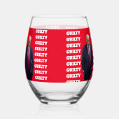 Trump Guilty Verdict Stemless Wine Glass Weinglas Ohne Stiel (Links)