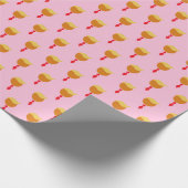 Trump Haar-Rote Krawatte Emoji-pink Geschenkpapier (Ecke)