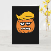 Trump Hair Pumpkin Halloween Kostüm Niedlich Karte (Gelbe Blume)