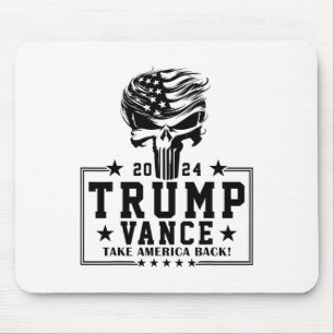Trump Hair Skull Halloween amerikanische Flagge Tr Mousepad