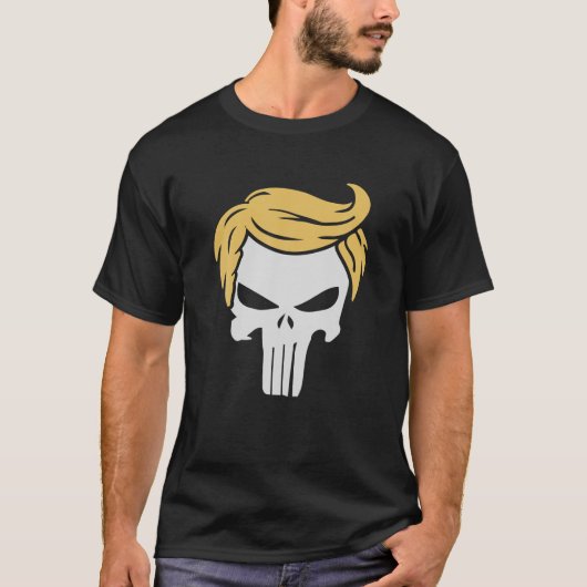 Trump Hair Skull Shirt Funny Trump Geschenk T Shir (Vorderseite)