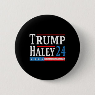 Trump Haley 2024 Präsident Wahl Republikaner Tic Button