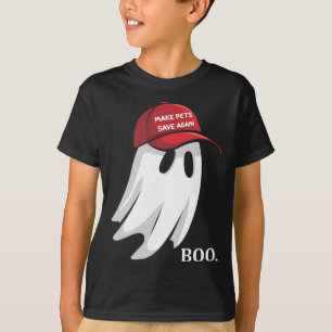 Trump Halloween Geist Buh Machen Haustiere Retten T-Shirt