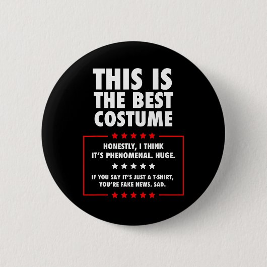 Trump Halloween-Kostüm Button (Vorderseite)
