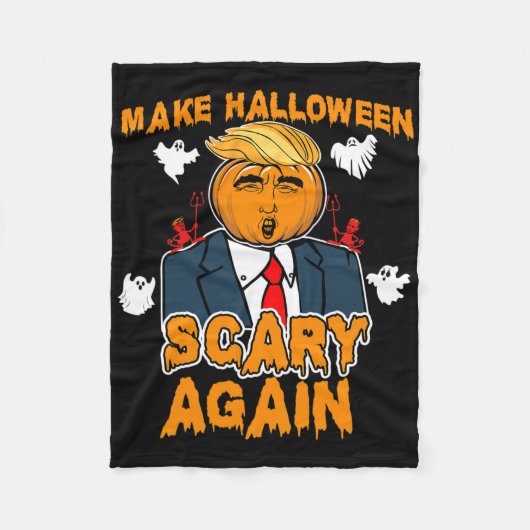 Trump Halloween macht Halloween wieder Beängstigen Fleecedecke (Vorderseite)