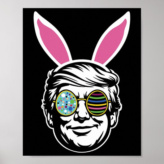 Trump Happy Easter Bunny Egg Hunt Spring Funny Hop Poster (Vorne)