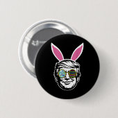 Trump Happy Oaster Bunny Egg Hunt Spring Funny Hop Button (Vorne & Hinten)
