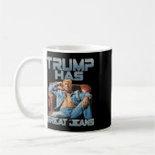 Trump Has Great Jeans Funny Graphic Retro Denim Me Kaffeetasse (Links)