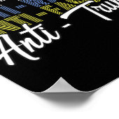 Trump hasst Lügen und den Faschismus Resist Abstim Poster (Ecke)