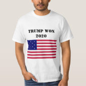 Trump hat 2020 den T - Shirt für Wahlen gewonnen (Vorderseite)