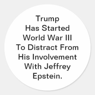 Trump hat den dritten Weltkrieg begonnen Hankamer  Runder Aufkleber