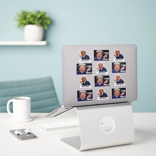 Trump hat es 12 Aufkleberblatt Aufkleber (Laptop auf Schreibtisch)
