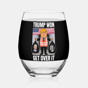 Trump hat gewonnen, akzeptiere es, MAGA hat die Wa Weinglas Ohne Stiel