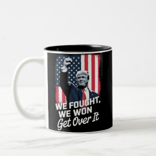 Trump hat gewonnen, akzeptiere es, Trump-Sieg 47. Zweifarbige Tasse
