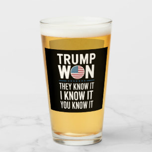 Trump hat gewonnen, sie wissen es 2024 47. Präside Glas