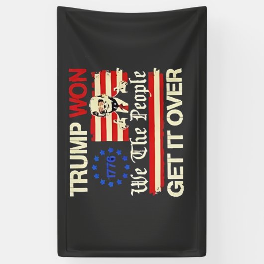 Trump hat gewonnen, wir die Menschen bekommen es ü Banner (Vertikal)