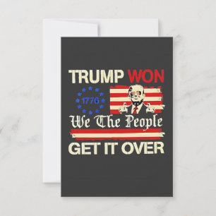 Trump hat gewonnen, wir die Menschen bekommen es ü Dankeskarte