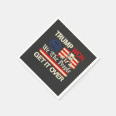 Trump hat gewonnen, wir die Menschen bekommen es ü Serviette (Ecke)