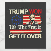 Trump hat gewonnen, wir die Menschen bekommen es ü Weinetikett (Einzelnes Label)