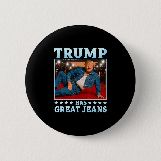 Trump hat großartige Jeans Lustiger Meme 3  Button (Vorderseite)