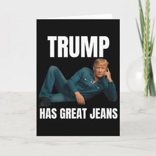 Trump hat großartige Jeans Lustiger Meme-Stil Meme Karte