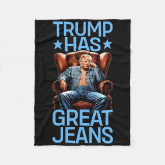 Trump hat großartige Jeans Lustiges Retro-Denim-Me Fleecedecke