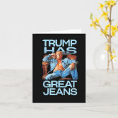 Trump hat große Jeans lustige Geschenke politische Karte (Gelbe Blume)