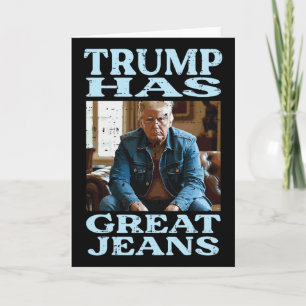 Trump Hat Große Jeans Lustiger Spruch Meme Humor M Karte