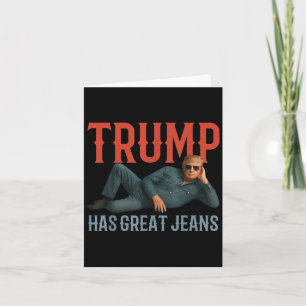 Trump hat große Jeans lustiges politisches Meme Karte