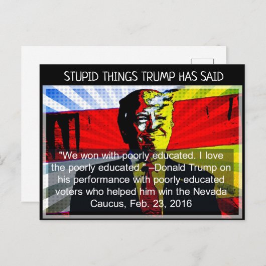 Trump hat "Postcard Souvenir" gesagt Postkarte (Vorne/Hinten)