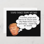 Trump hat "Postcard Souvenir" gesagt Postkarte (Vorne/Hinten)