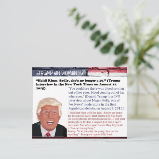Trump hat "Postcard Souvenir" gesagt Postkarte (Stehend Vorderseite)