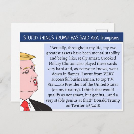 Trump hat "Postcard Souvenir" gesagt Postkarte (Vorne/Hinten)