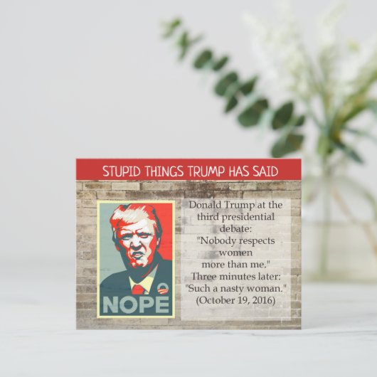 Trump hat "Postcard Souvenir" gesagt Postkarte (Stehend Vorderseite)