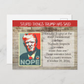 Trump hat "Postcard Souvenir" gesagt Postkarte (Vorne/Hinten)