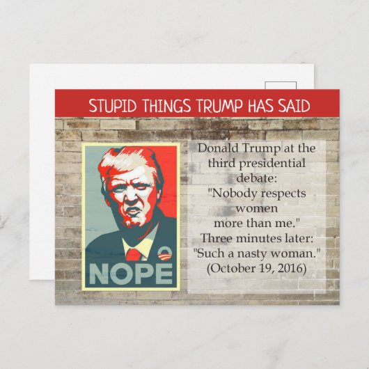 Trump hat "Postcard Souvenir" gesagt Postkarte (Vorne/Hinten)