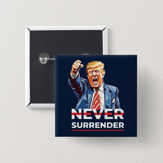 Trump hat sich nie ergeben button (Vorne & Hinten)