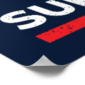 Trump hat sich nie ergeben poster (Ecke)