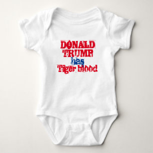 "TRUMP HAT TIGER BLUT" BABY JERSEY BODYSUIT STRAMPLER