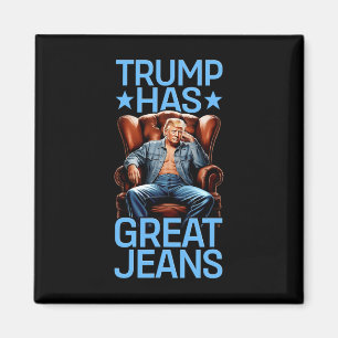 Trump Hat Tolle Jeans Lustiges Retro Denim Meme Po Magnet