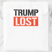 Trump hat verloren rechteckiger aufkleber (Tasche)